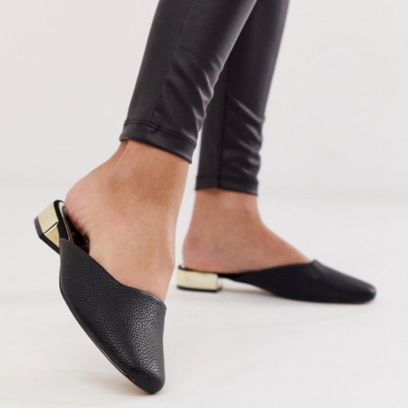 River Island Shoes - River Island Backles Loafer w/ Metallic Heel